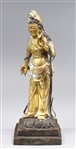 Chinese Gilt Bronze Standing Figure of Guanyin