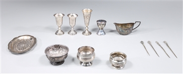 Group of Sixteen Vintage Silver and Silver Plate Collection