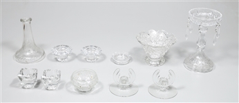 Group of Thirteen Vintage Glass and Crystal Votives, Shades