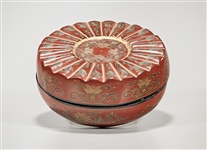 Chinese Painted Lacquer Covered Container