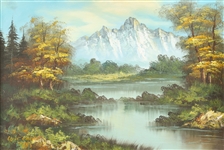 Oil/Canvas W. Clarke Landscape