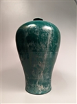 Large Green Monochrome Porcelain Meiping