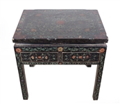 Vintage Chinese Black Lacquer Table