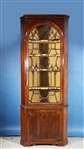Antique Wooden Glass Display Side Cabinet
